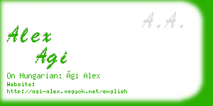 alex agi business card
