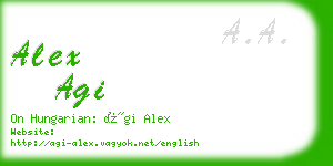 alex agi business card